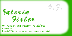 valeria fixler business card